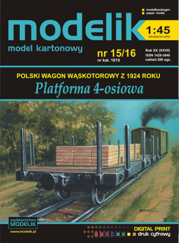 nr kat. 1615: Wagon-platforma 1:45